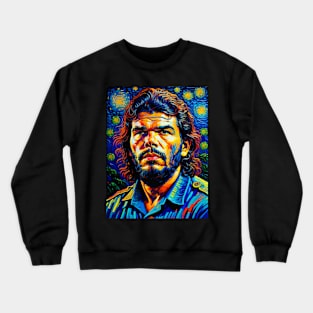 Ernest Che Guevara in starry night Crewneck Sweatshirt